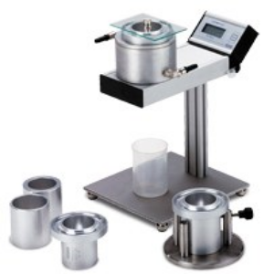 Mobile measuring station, automatically records the flow time