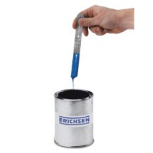 Outflow blade for easily determining viscosity. Viscosity