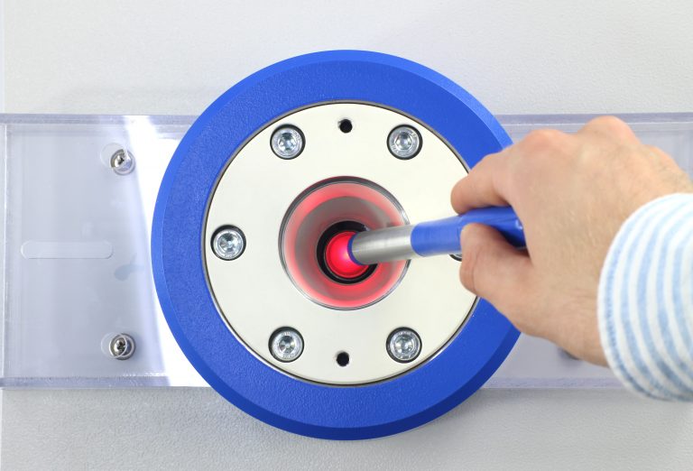 Cupping test tool "illuminated ball punch" – Magnetic pen (ON)