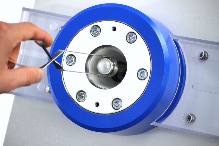 Cupping test tool "illuminated ball punch" – Mounting bracket